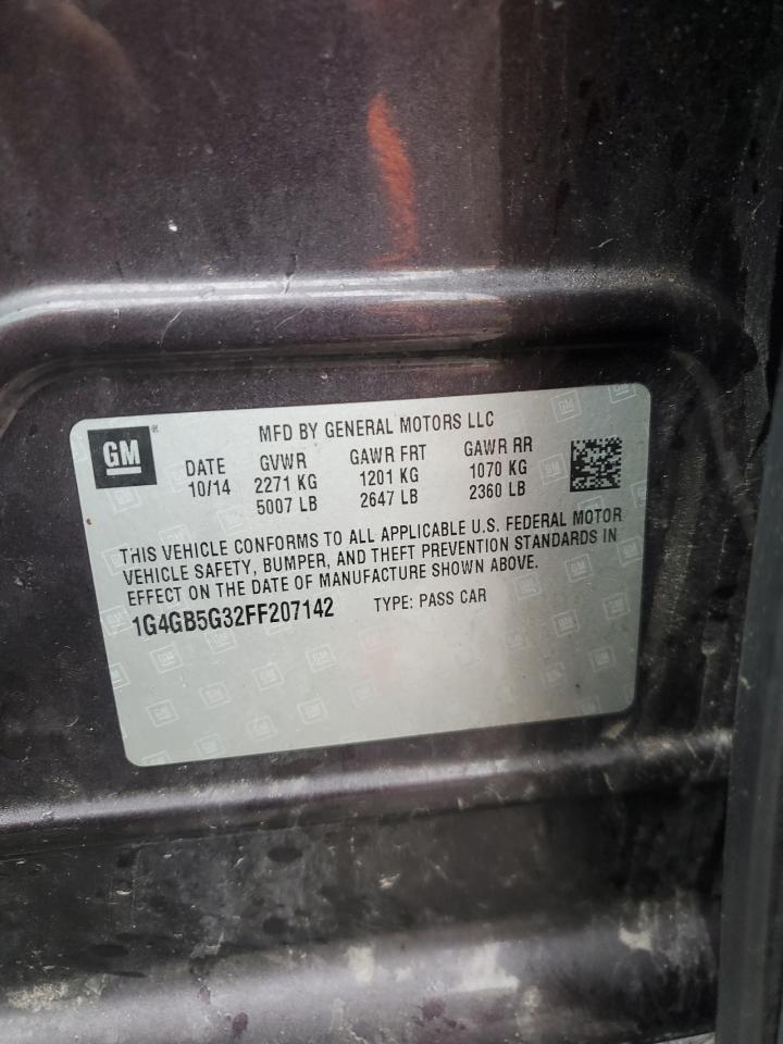 2015 Buick Lacrosse VIN: 1G4GB5G32FF207142 Lot: 90572415