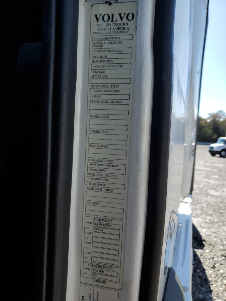 2015 Volvo Vn Vnl VIN: 4V4NC9EH1FN923054 Lot: 89636225