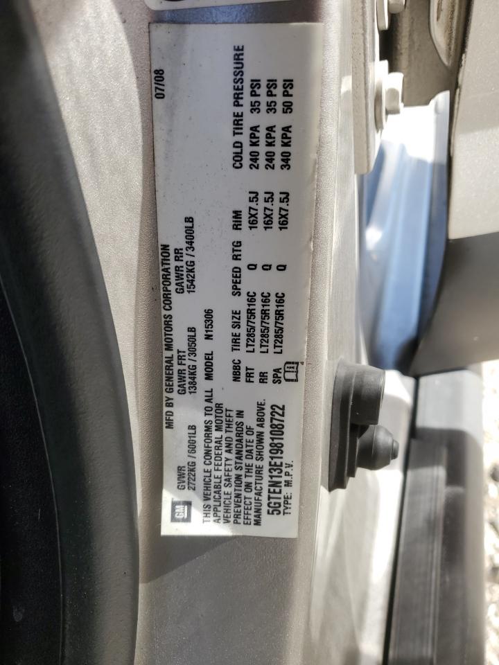 2009 Hummer H3 VIN: 5GTEN13E198108722 Lot: 90242755