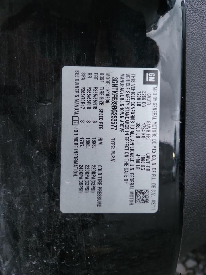 2011 Chevrolet Avalanche Lt VIN: 3GNTKFE39BG253577 Lot: 85923535