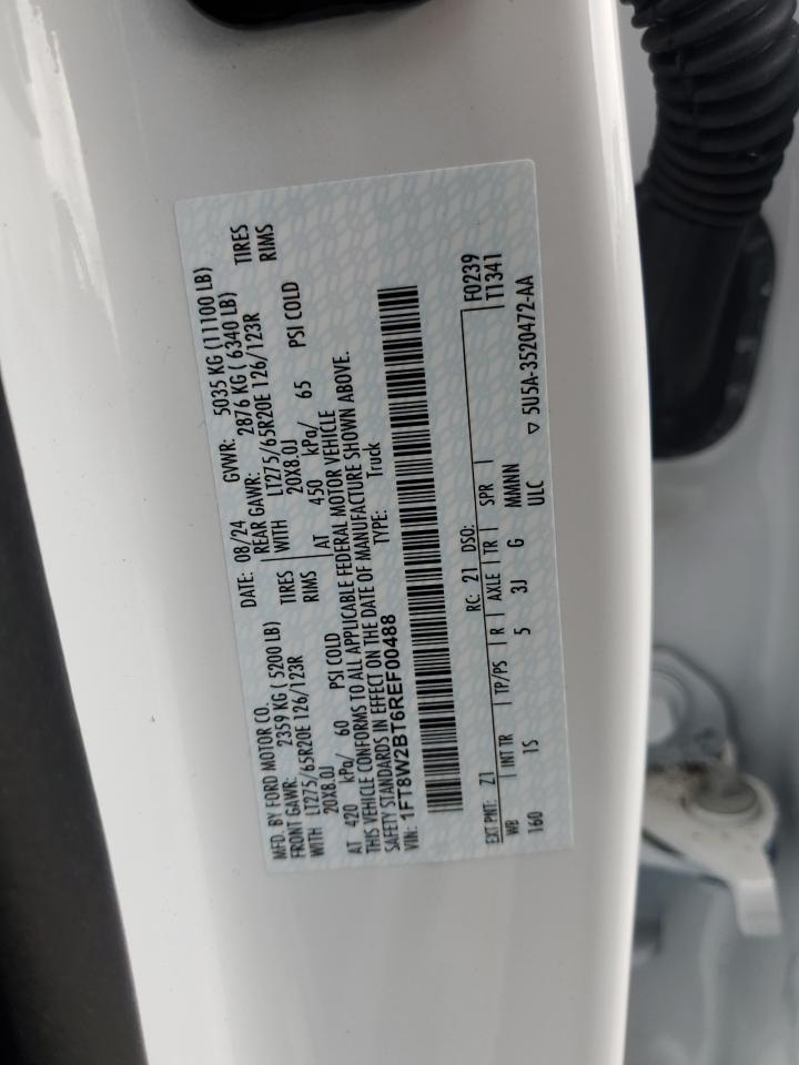 2024 Ford F250 Super Duty VIN: 1FT8W2BT6REF00488 Lot: 90324725