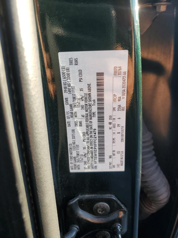 2015 Ford F150 Supercrew VIN: 1FTEW1EPXFFC21479 Lot: 81196685