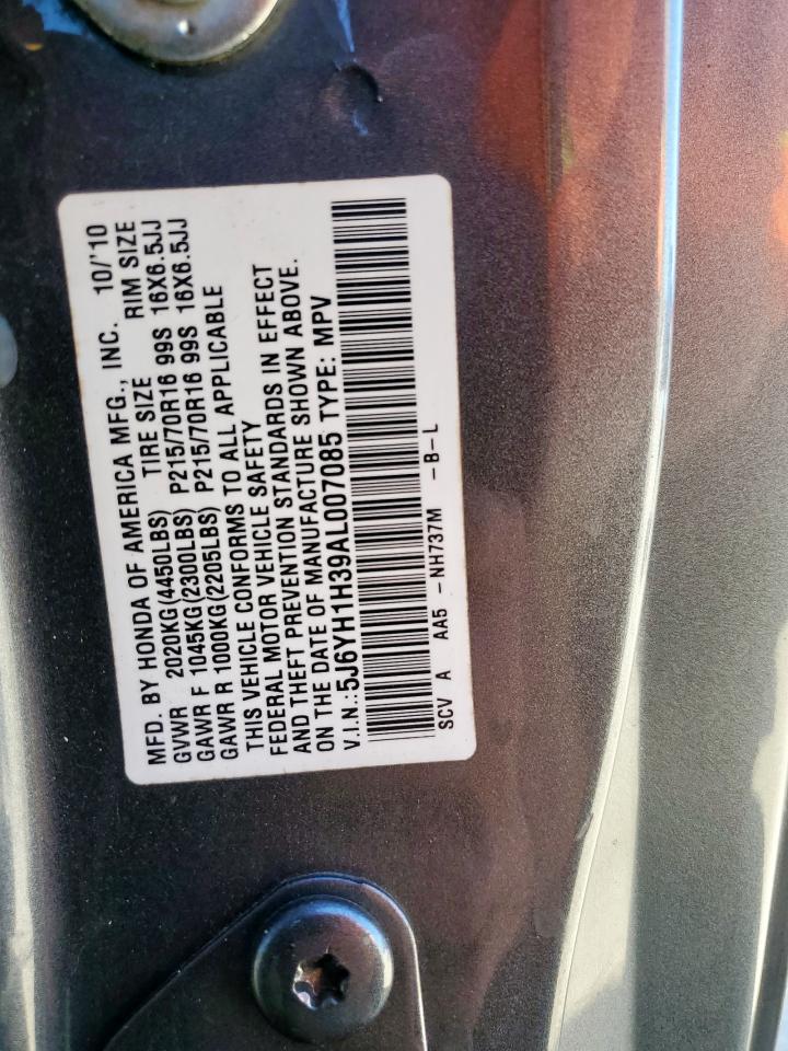 2010 Honda Element Lx VIN: 5J6YH1H39AL007085 Lot: 85274715