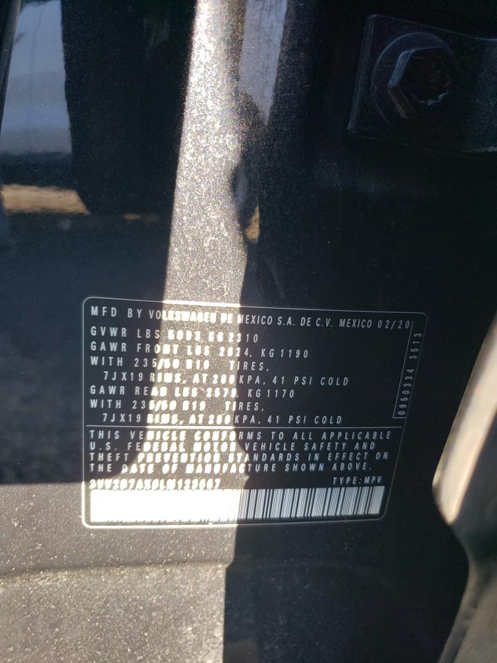 2020 Volkswagen Tiguan Se VIN: 3VV2B7AX8LM123667 Lot: 84047065