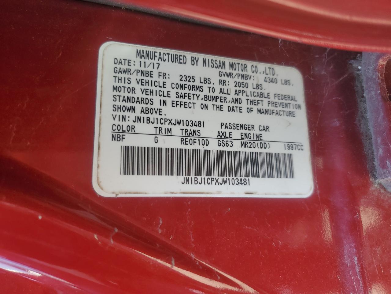 2018 Nissan Rogue Sport S VIN: JN1BJ1CPXJW103481 Lot: 86697245