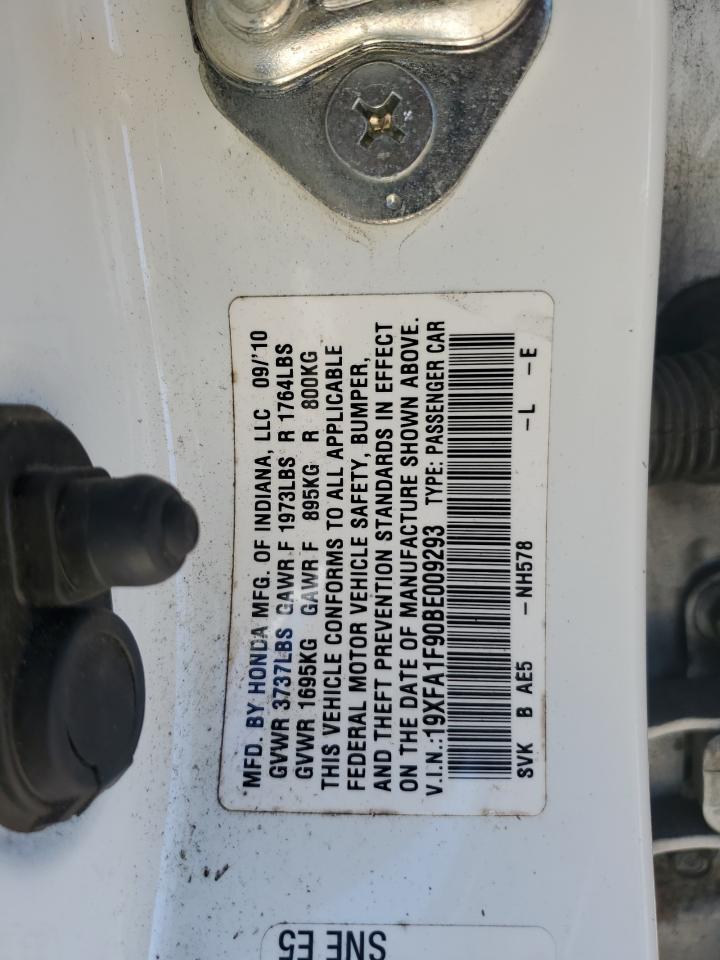 2011 Honda Civic Exl VIN: 19XFA1F90BE009293 Lot: 85664085