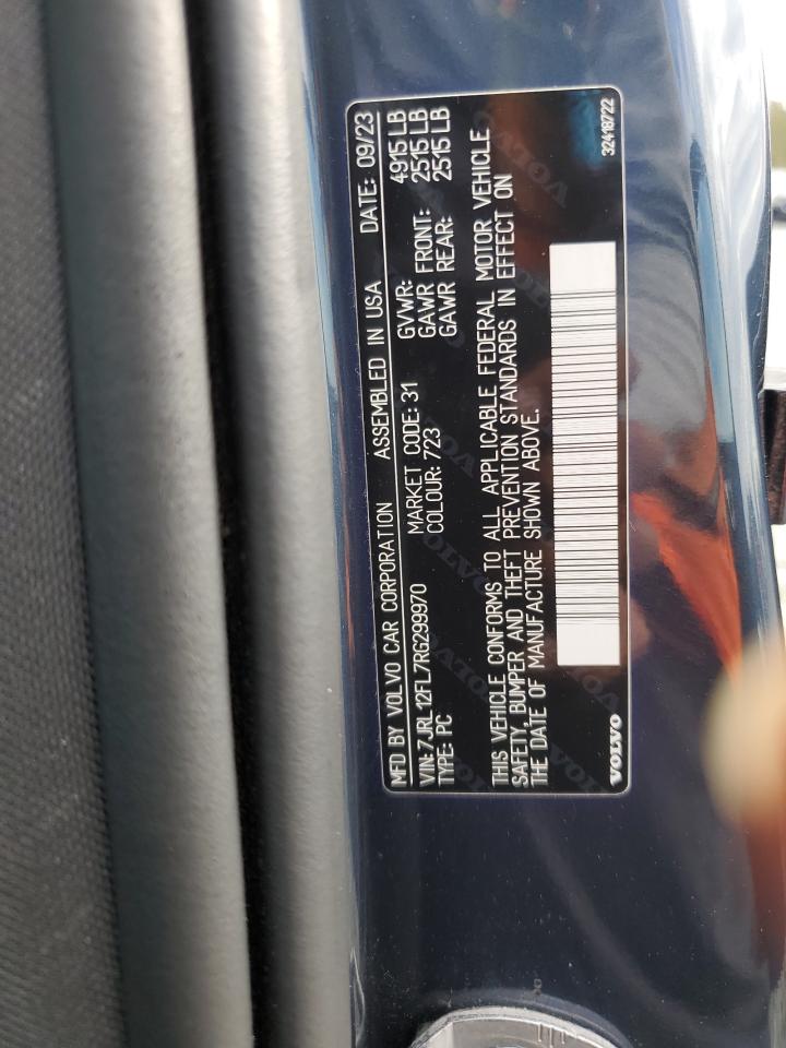 2024 Volvo S60 Plus VIN: 7JRL12FL7RG299970 Lot: 84460525