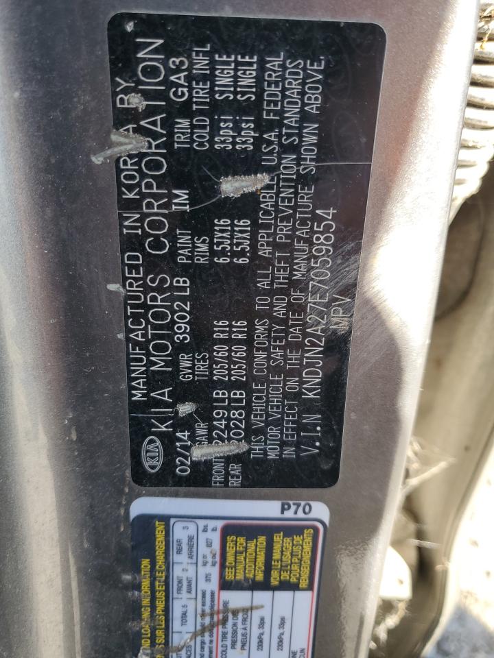 2014 Kia Soul VIN: KNDJN2A27E7059854 Lot: 85304315