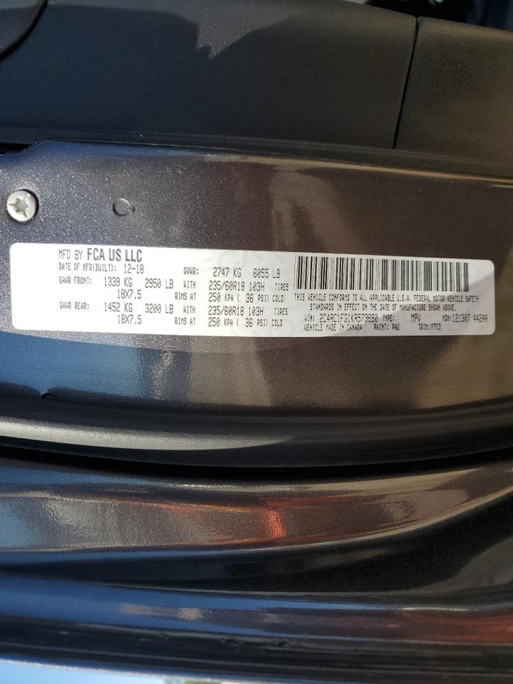 2019 Chrysler Pacifica Touring Plus VIN: 2C4RC1FG1KR573880 Lot: 82490465