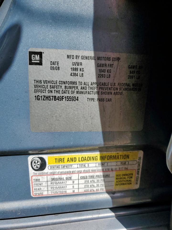 2009 Chevrolet Malibu 1Lt VIN: 1G1ZH57B49F155934 Lot: 84537575