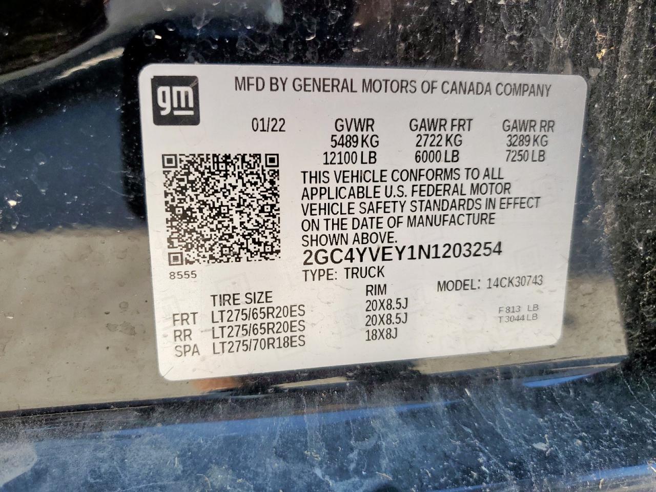 2022 Chevrolet Silverado K3500 High Country VIN: 2GC4YVEY1N1203254 Lot: 86273265