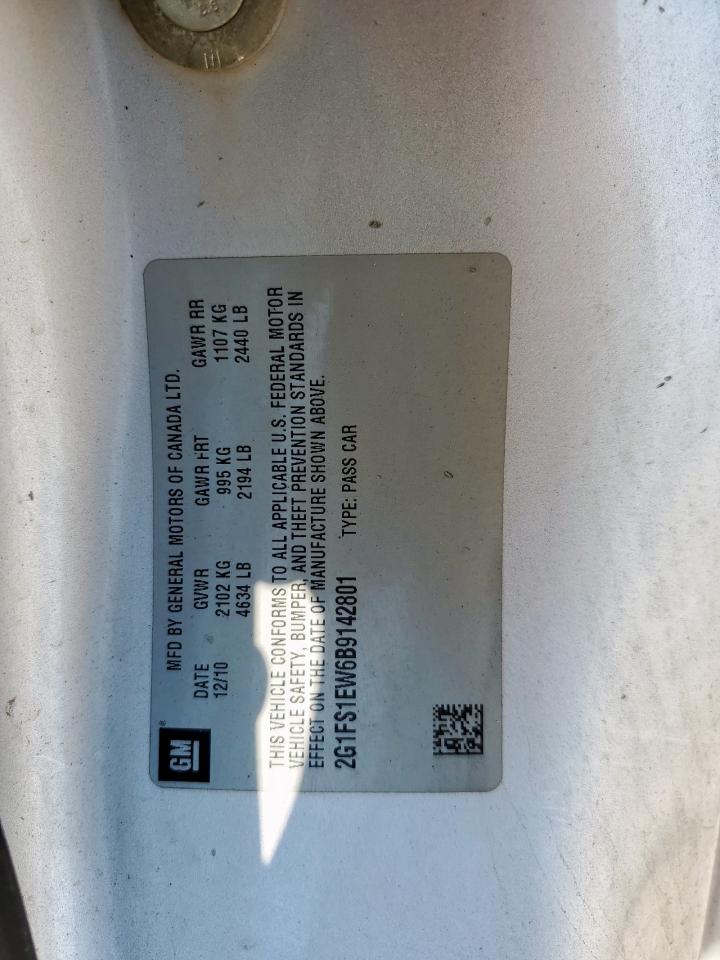 2011 Chevrolet Camaro Ss VIN: 2G1FS1EW6B9142801 Lot: 81938125