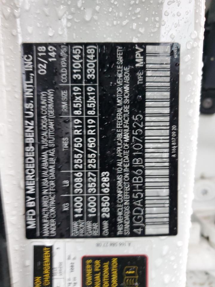 2018 Mercedes-Benz Gle 350 4Matic VIN: 4JGDA5HB6JB107525 Lot: 90571215