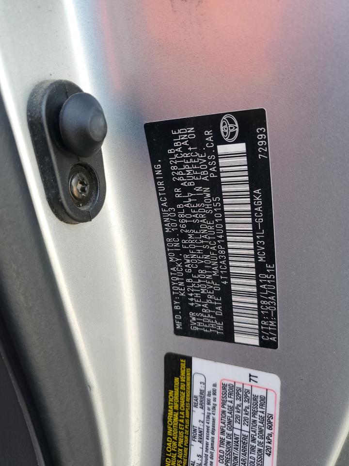 2004 Toyota Camry Solara Se VIN: 4T1CA38P14U010155 Lot: 71657225