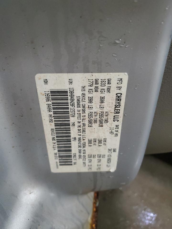 2008 Dodge Durango Slt VIN: 1D8HB48N28F123720 Lot: 86552395