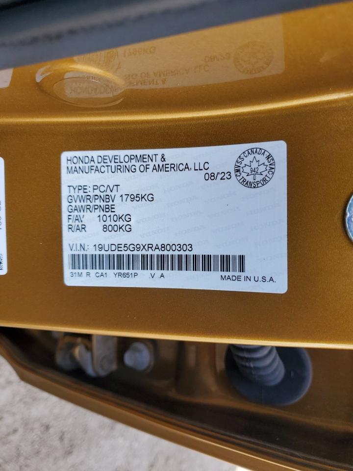 2024 Acura Integra Type S VIN: 19UDE5G9XRA800303 Lot: 85917645