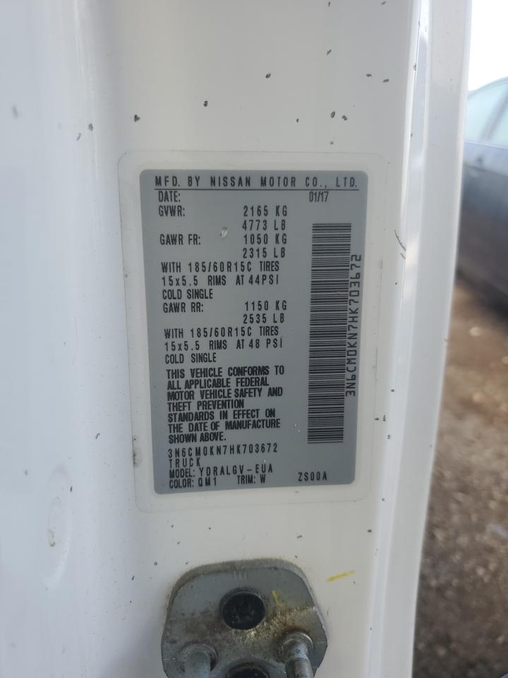 2017 Nissan Nv200 2.5S VIN: 3N6CM0KN7HK703672 Lot: 86149215