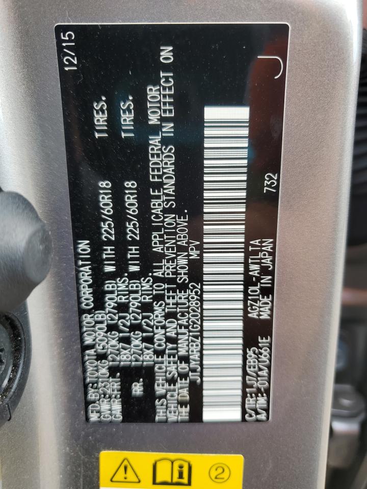 2016 Lexus Nx 200T Base VIN: JTJYARBZ1G2028952 Lot: 90952815