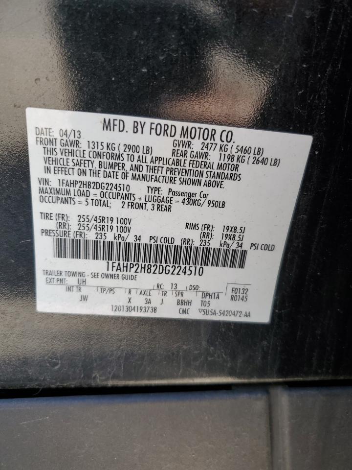 2013 Ford Taurus Sel VIN: 1FAHP2H82DG224510 Lot: 86649305