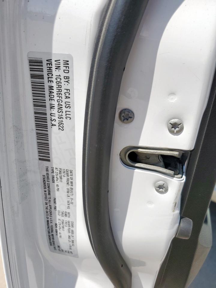 2022 Ram 1500 Classic Tradesman VIN: 1C6RR6FG4NS161622 Lot: 82324285