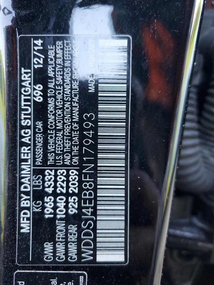 2015 Mercedes-Benz Cla 250 VIN: WDDSJ4EB8FN179493 Lot: 86851215