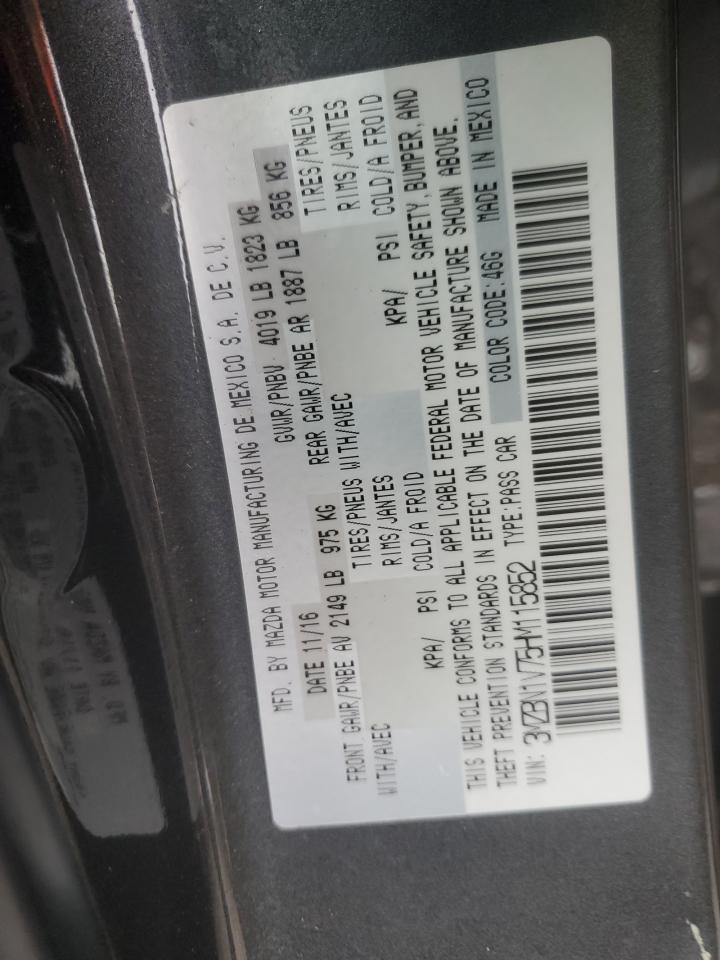 2017 Mazda 3 Touring VIN: 3MZBN1V75HM115852 Lot: 82247485