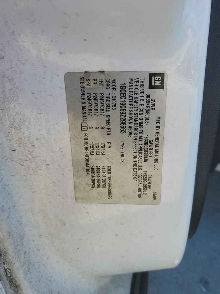 2009 Chevrolet Silverado C1500 VIN: 1GCEC19C69Z298563 Lot: 84983225