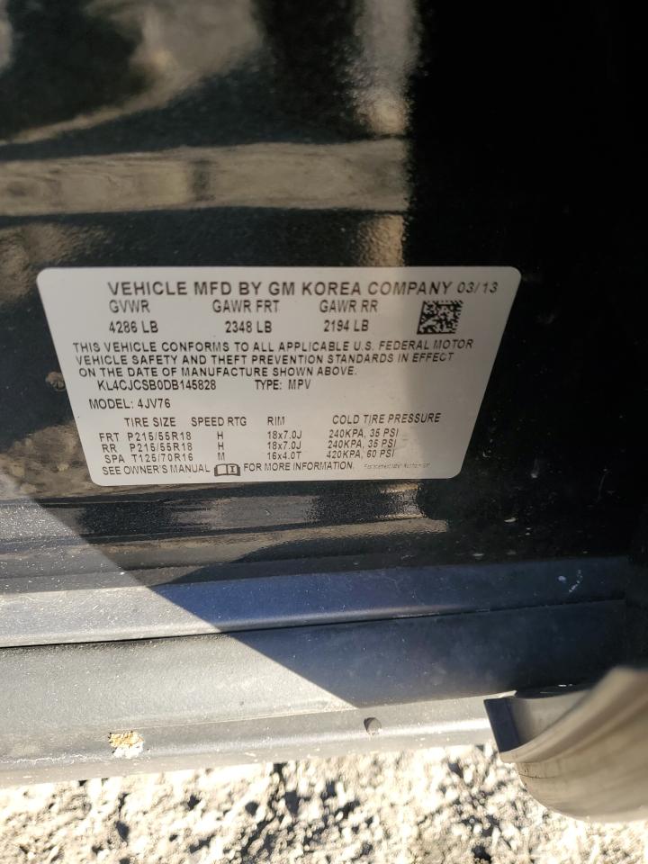 2013 Buick Encore VIN: KL4CJCSB0DB145828 Lot: 87271405