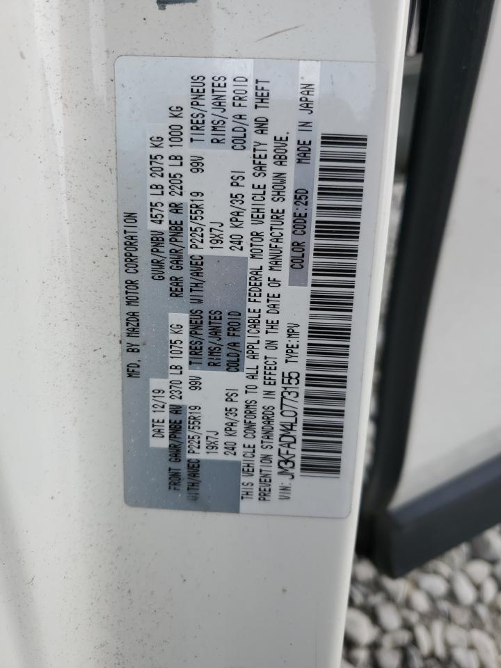 2020 Mazda Cx-5 Grand Touring VIN: JM3KFADM4L0773155 Lot: 86293565