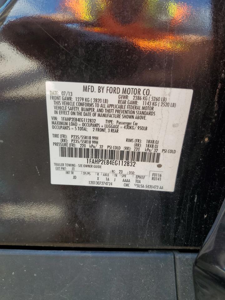 2014 Ford Taurus Sel VIN: 1FAHP2E84EG112832 Lot: 85865095