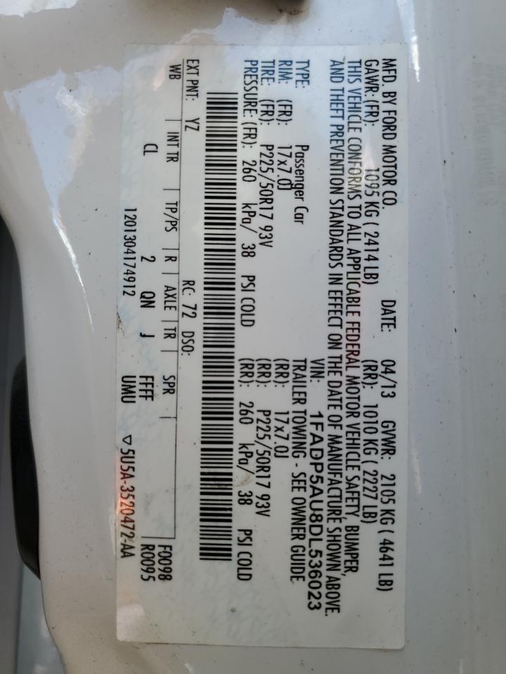 2013 Ford C-Max Se VIN: 1FADP5AU8DL536023 Lot: 81975605