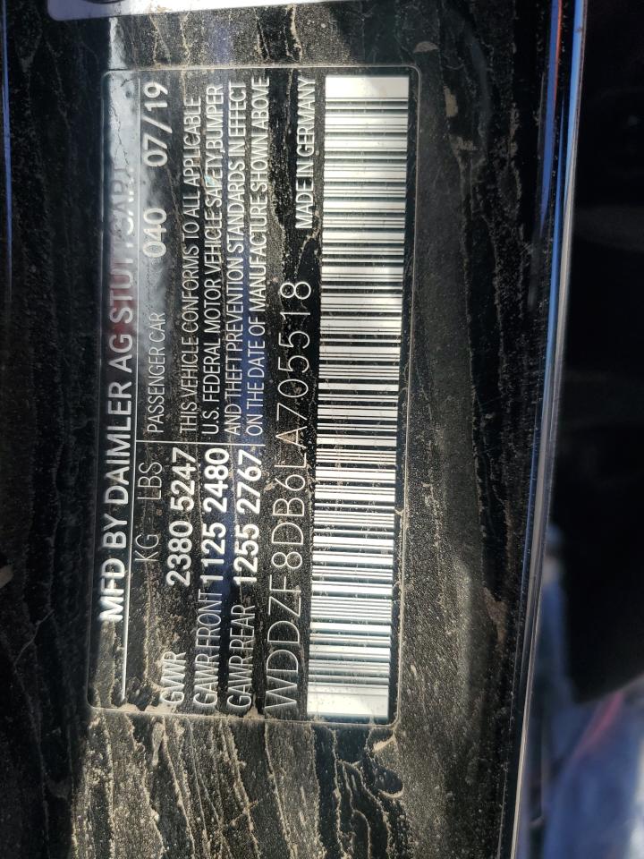 2020 Mercedes-Benz E 350 VIN: WDDZF8DB6LA705518 Lot: 82316685