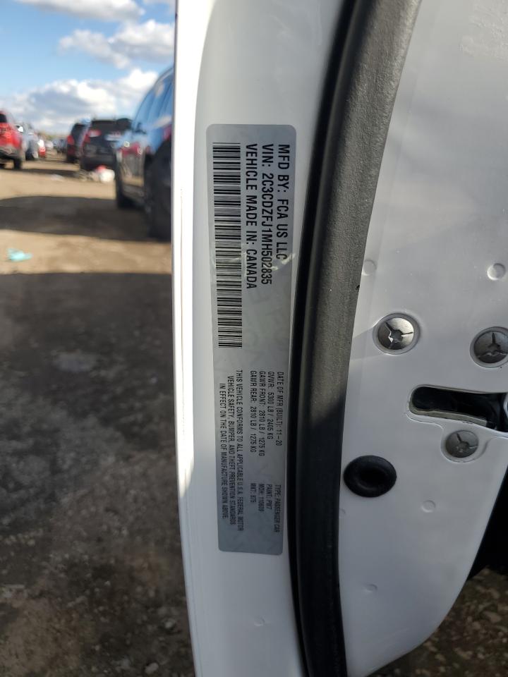 2021 Dodge Challenger R/T Scat Pack VIN: 2C3CDZFJ1MH502835 Lot: 85757925