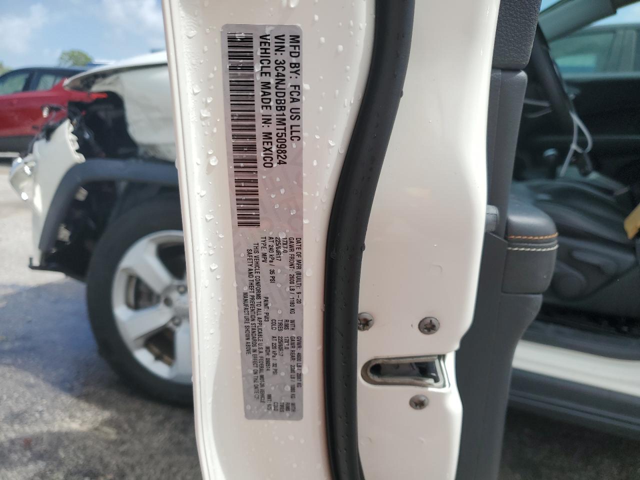 2021 Jeep Compass Latitude VIN: 3C4NJDBB1MT509824 Lot: 84732225