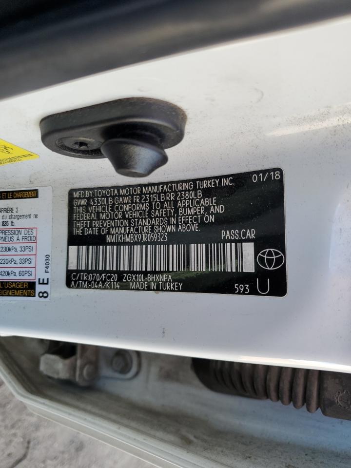 2018 Toyota C-Hr Xle VIN: NMTKHMBX9JR059323 Lot: 85726835