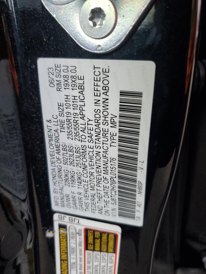 2023 Acura Rdx Advance VIN: 5J8TC2H76PL015176 Lot: 82345035