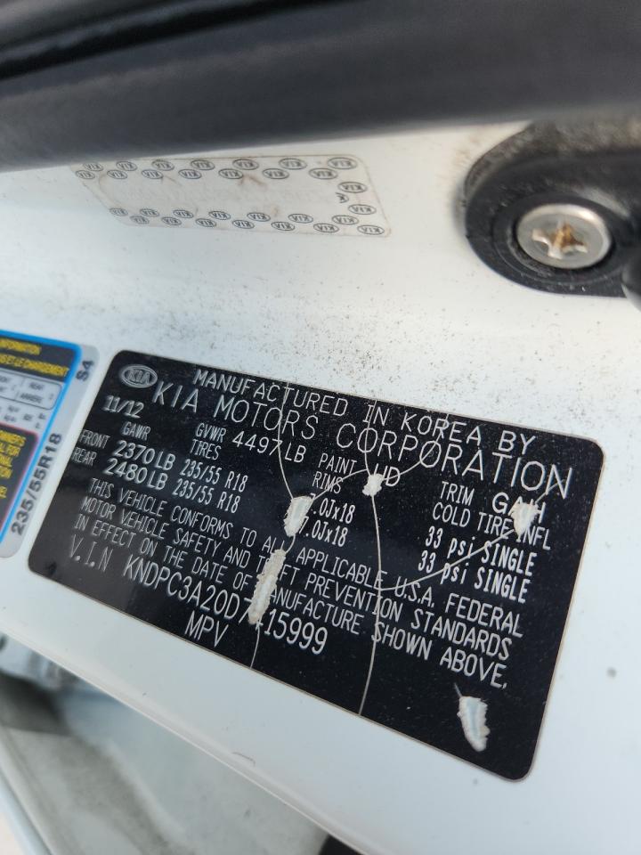 2013 Kia Sportage Ex VIN: KNDPC3A20D7415999 Lot: 85690955