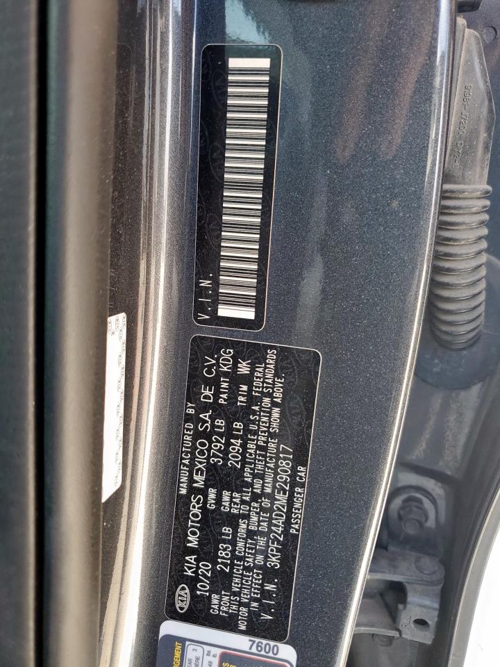 2021 Kia Forte Fe VIN: 3KPF24AD2ME290817 Lot: 85188315