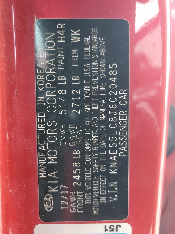 2018 Kia Stinger Gt2 VIN: KNAE55LC8J6020485 Lot: 85539035