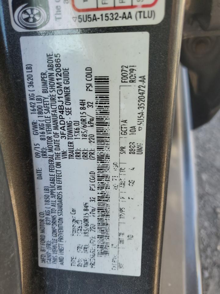 2016 Ford Fiesta Se VIN: 3FADP4BJ1GM120865 Lot: 82197035