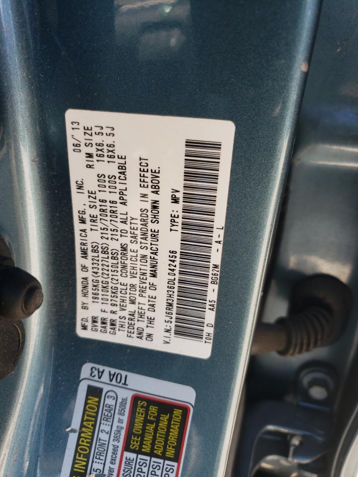 2013 Honda Cr-V Lx VIN: 5J6RM3H36DL042456 Lot: 86147465