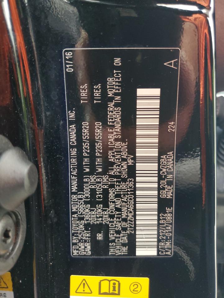 2016 Lexus Rx 350 VIN: 2T2ZZMCA6GC011363 Lot: 85885015