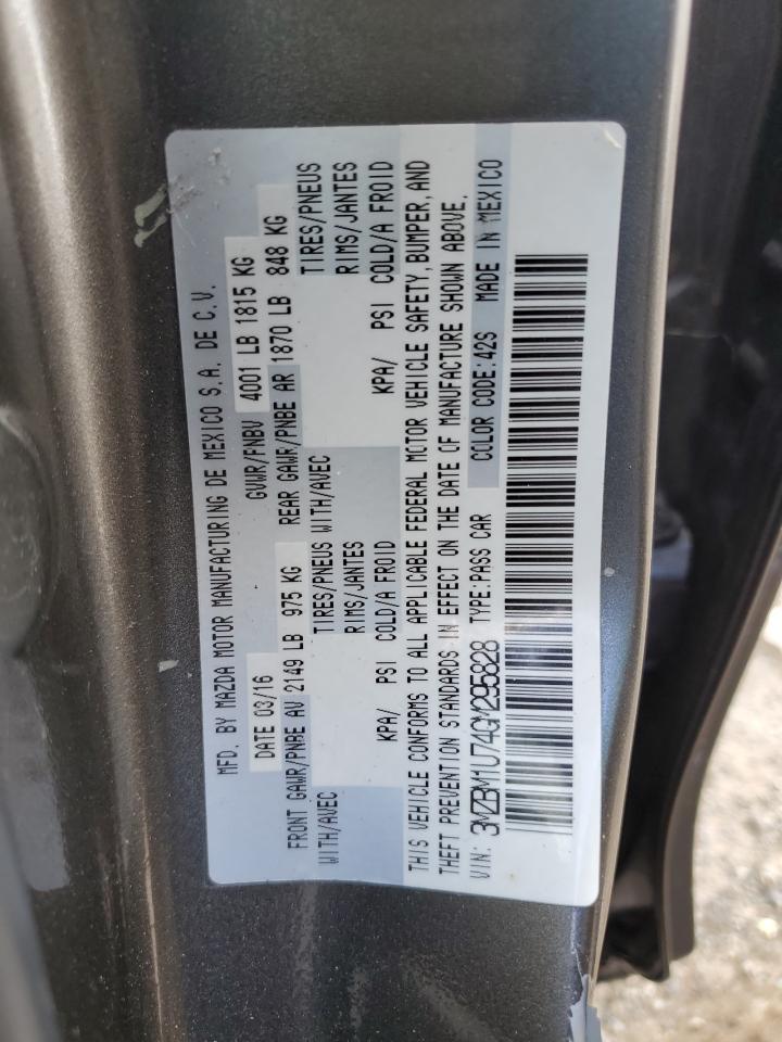 2016 Mazda 3 Sport VIN: 3MZBM1U74GM295828 Lot: 84953985