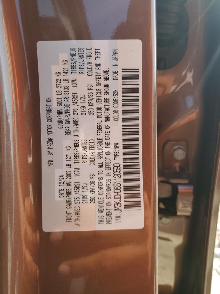 2025 Mazda Cx-70 Premium VIN: JM3KJDHD8S1120590 Lot: 89656345