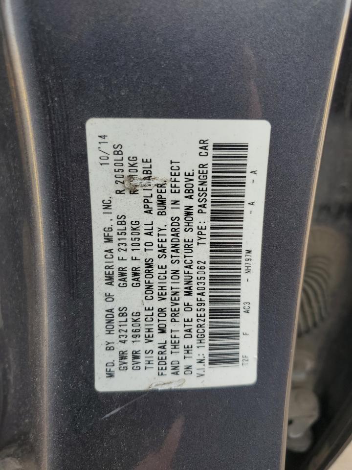 2015 Honda Accord Sport VIN: 1HGCR2E59FA035062 Lot: 81943125