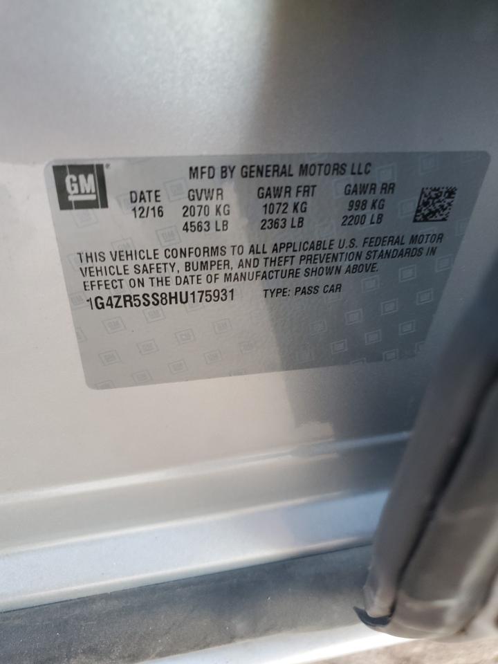 2017 Buick Lacrosse Premium VIN: 1G4ZR5SS8HU175931 Lot: 85419795