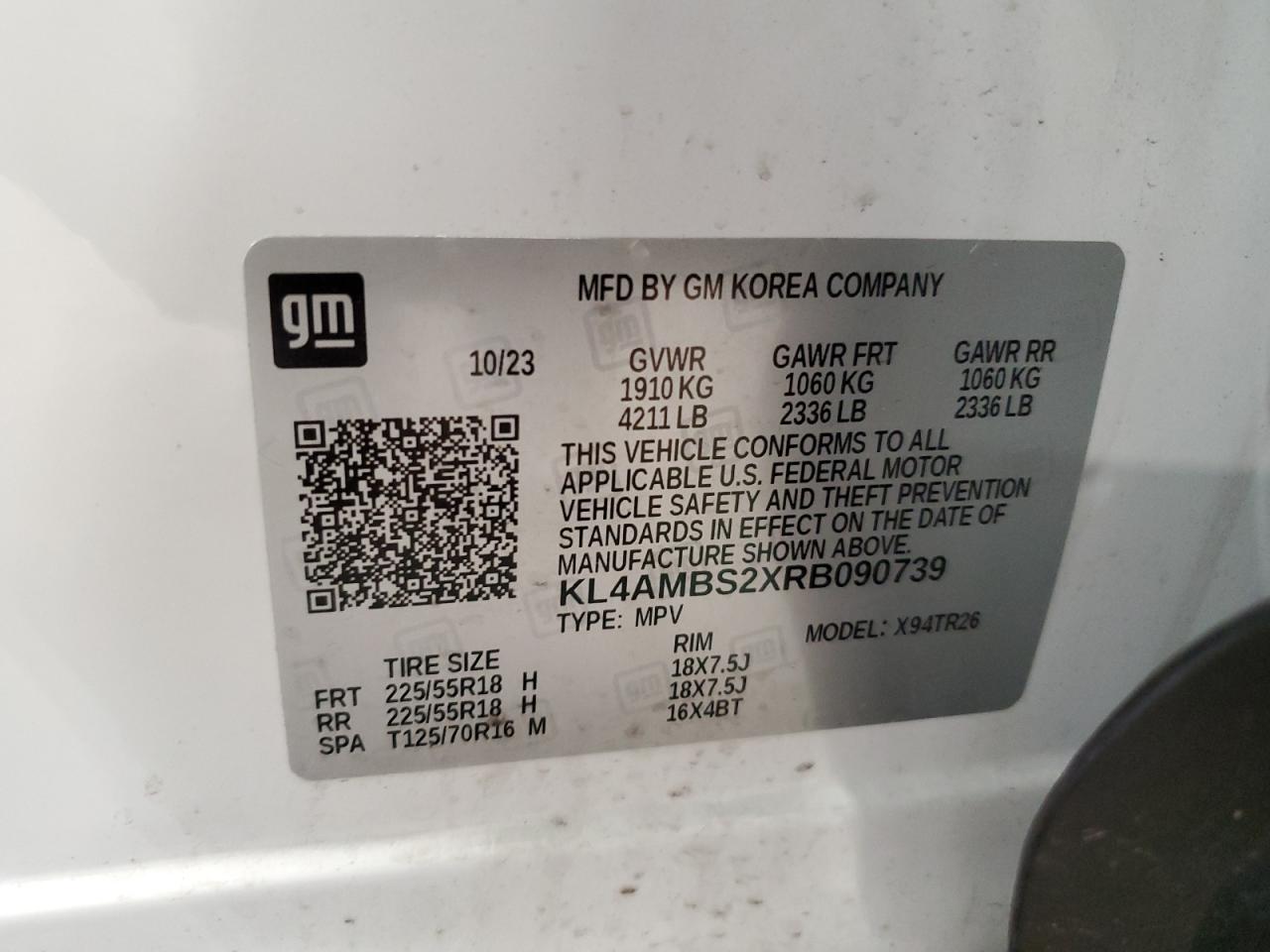 2024 Buick Encore Gx Preferred VIN: KL4AMBS2XRB090739 Lot: 85311945