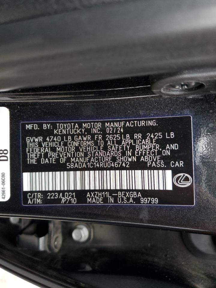 2024 Lexus Es 300H Base VIN: 58ADA1C14RU046742 Lot: 85576605