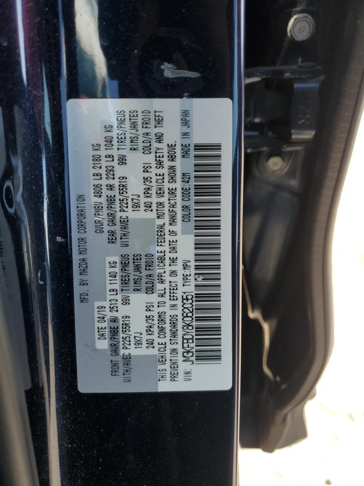 2019 Mazda Cx-5 Grand Touring Reserve VIN: JM3KFBDY8K0620351 Lot: 82192405