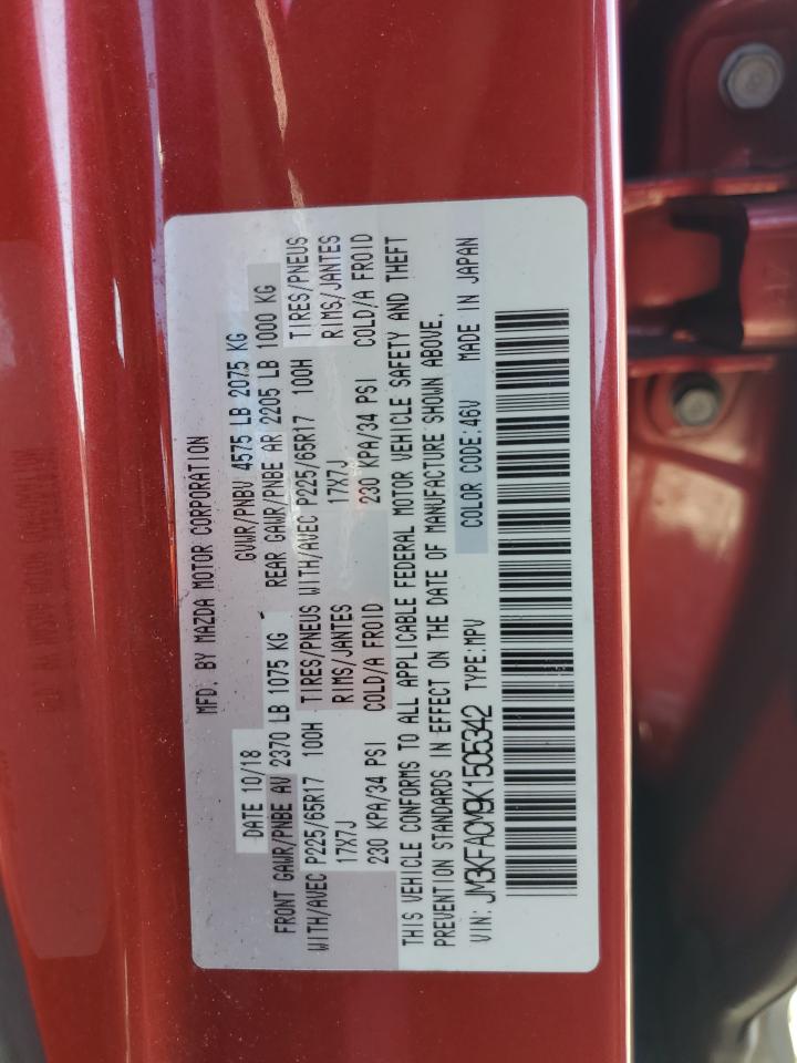 2019 Mazda Cx-5 Touring VIN: JM3KFACM9K1505342 Lot: 90815435